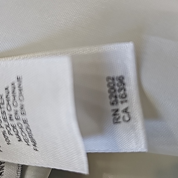 EMMA JAMES shacket button down. 55% linen. 45 rayon. Size 12 White With lavender - Picture 10 of 11